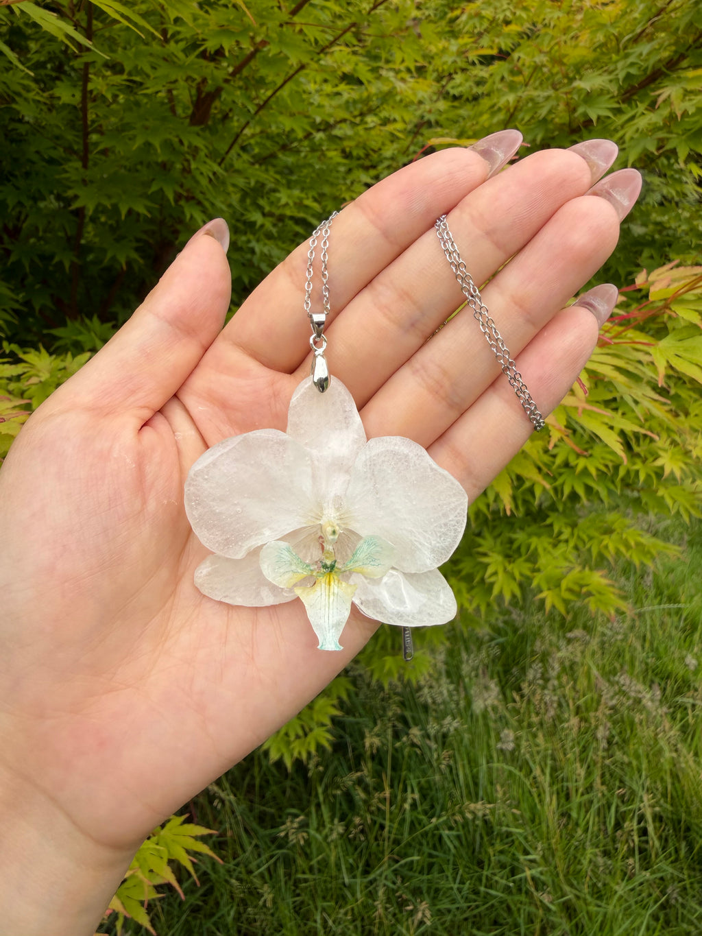 White Orchid Necklace