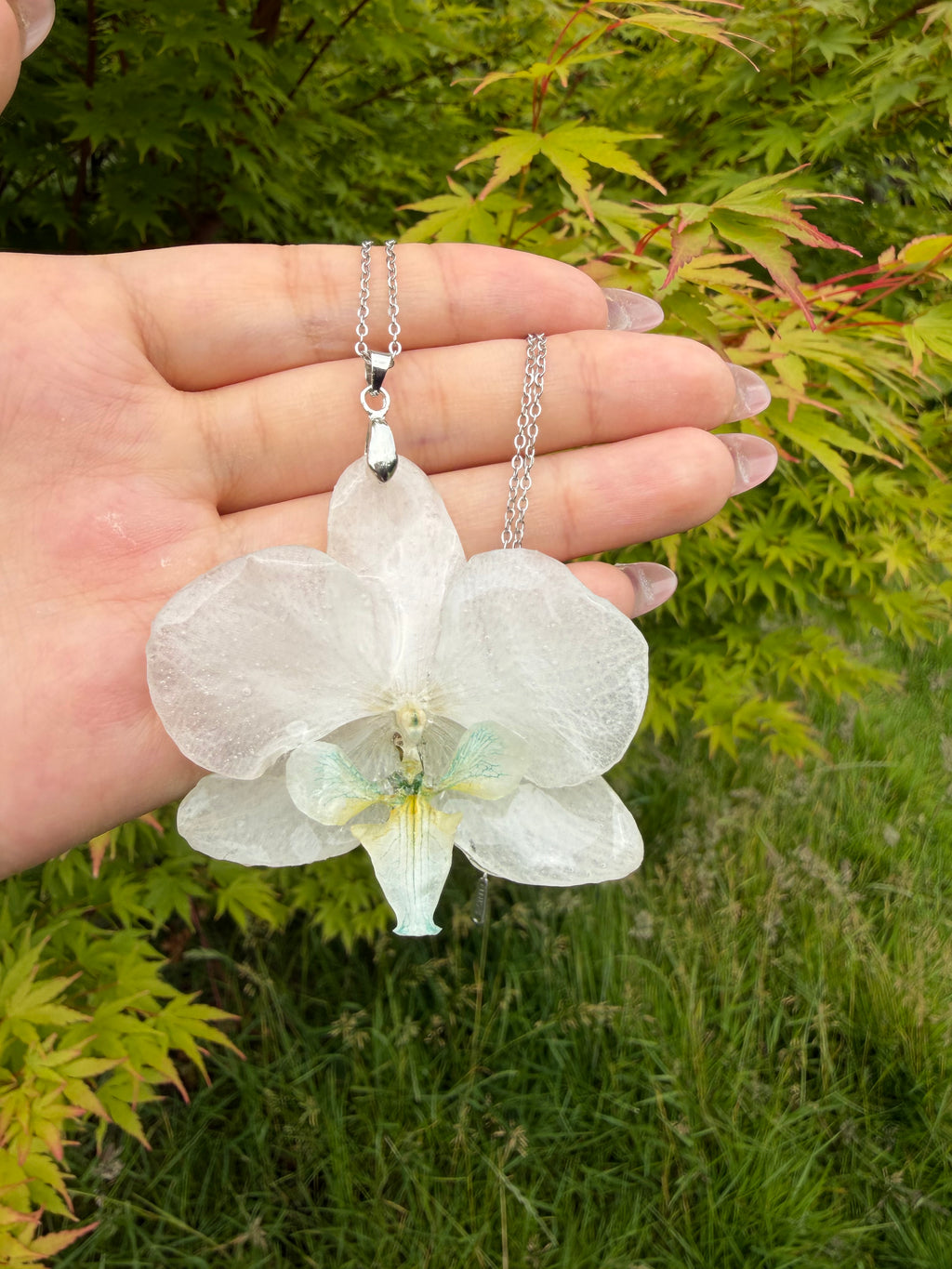 White Orchid Necklace