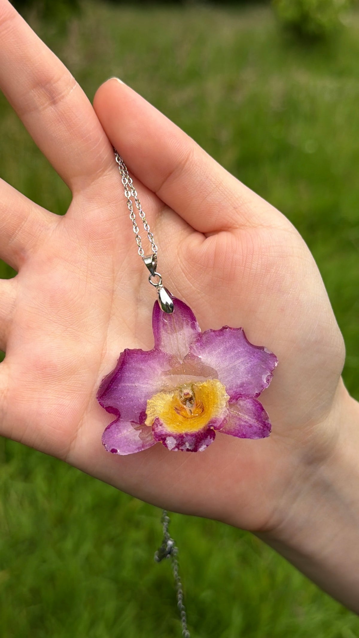 Purple Orchid Necklace