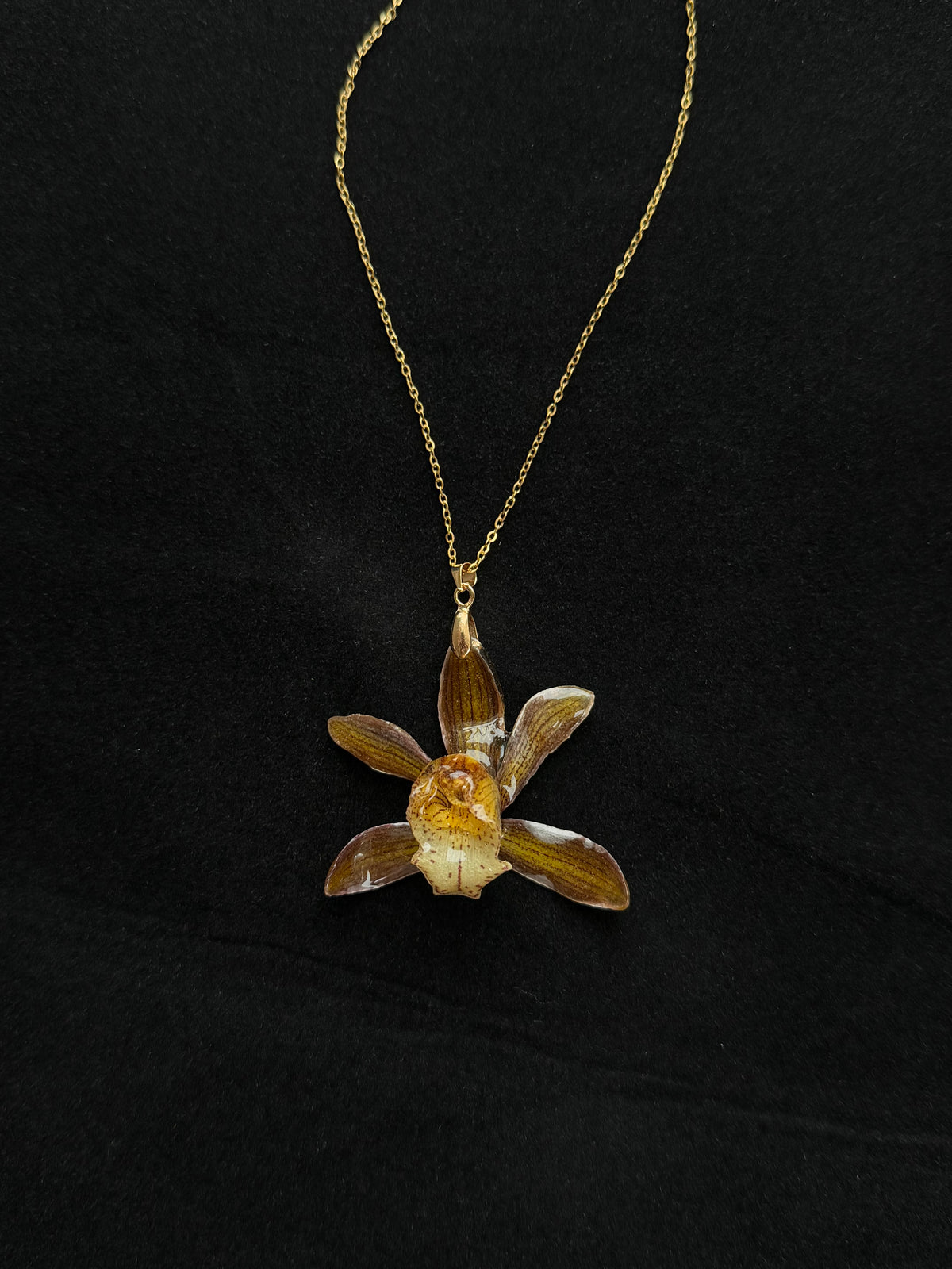 Amber Orchid Necklace ✨