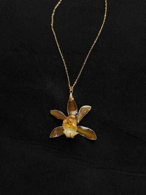 Amber Orchid Necklace ✨