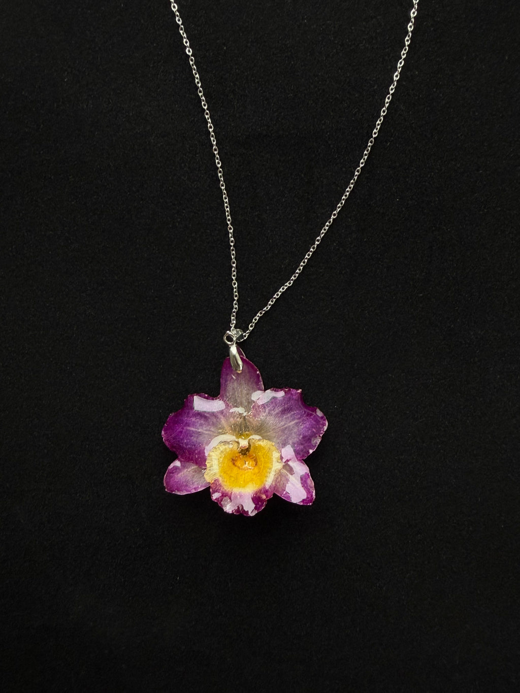Purple Orchid Necklace