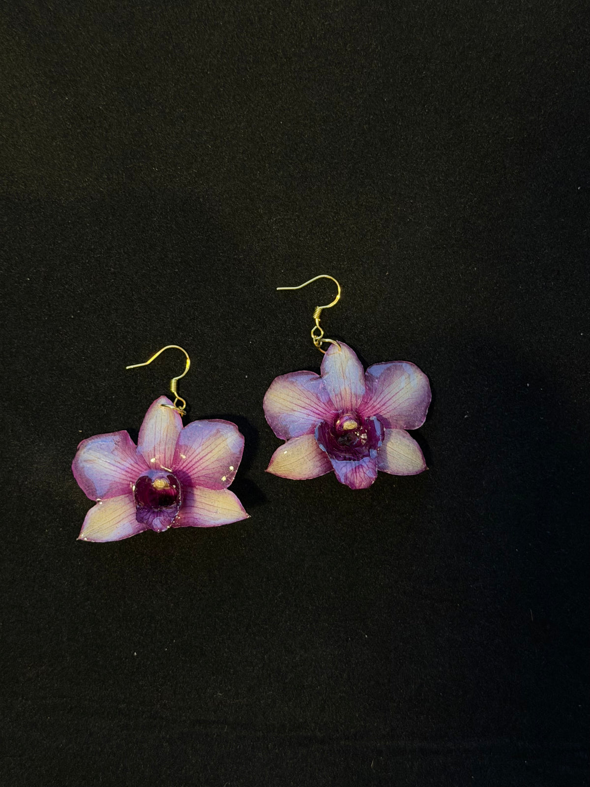 Purple Orchid Earrings