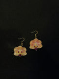 Golden Orchid Earrings