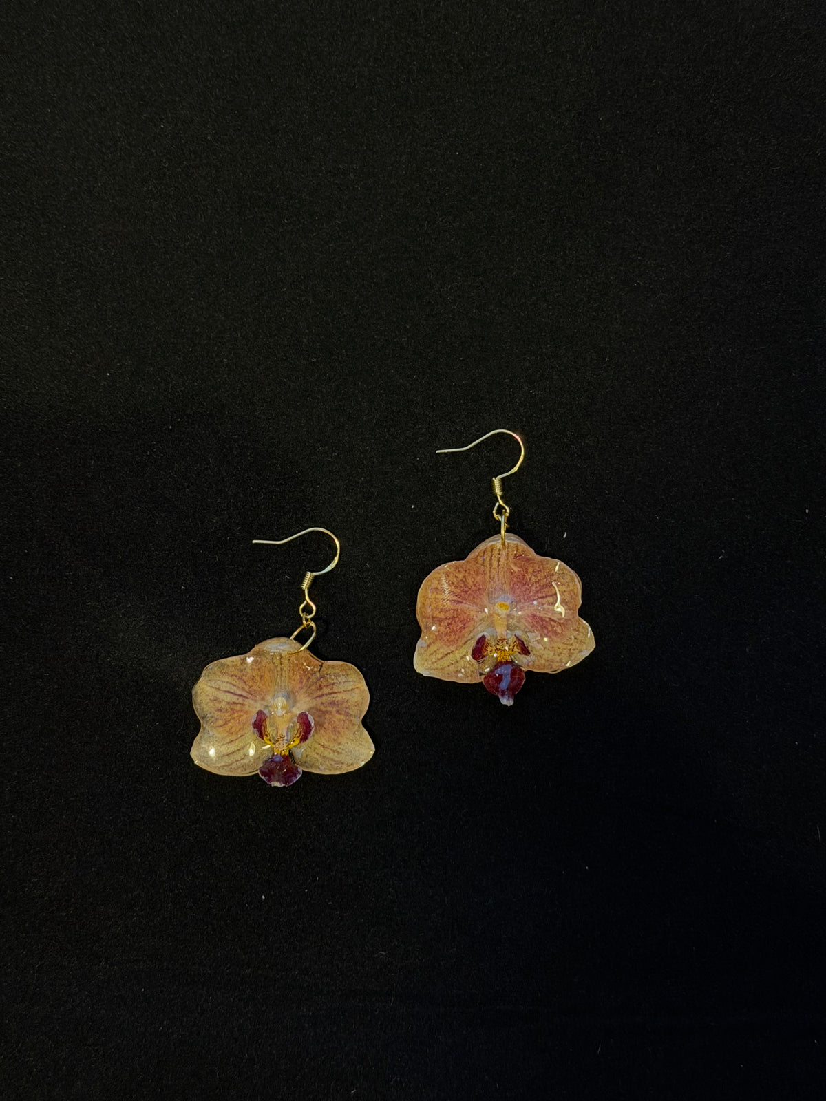 Golden Orchid Earrings