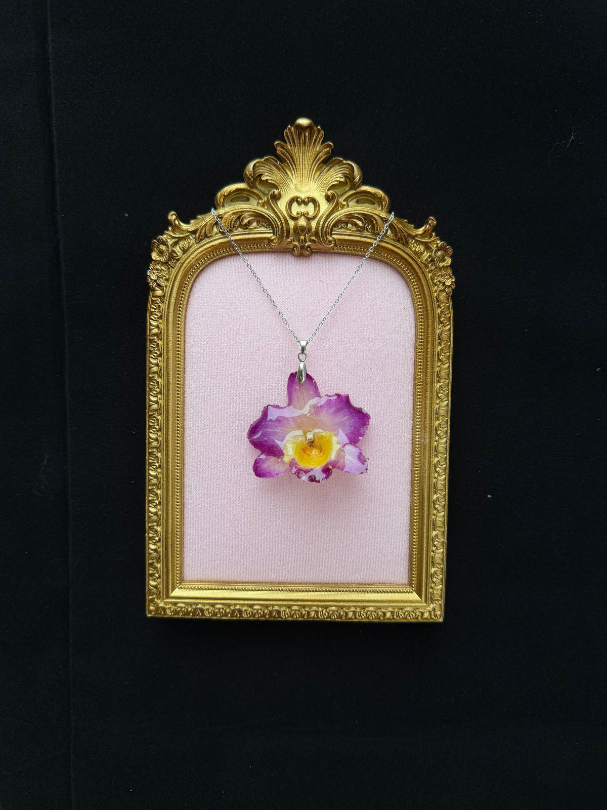 Purple Orchid Necklace