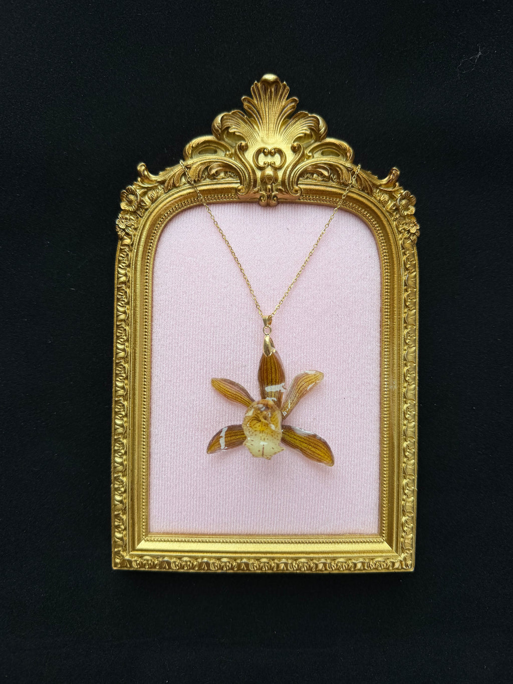 Amber Orchid Necklace ✨