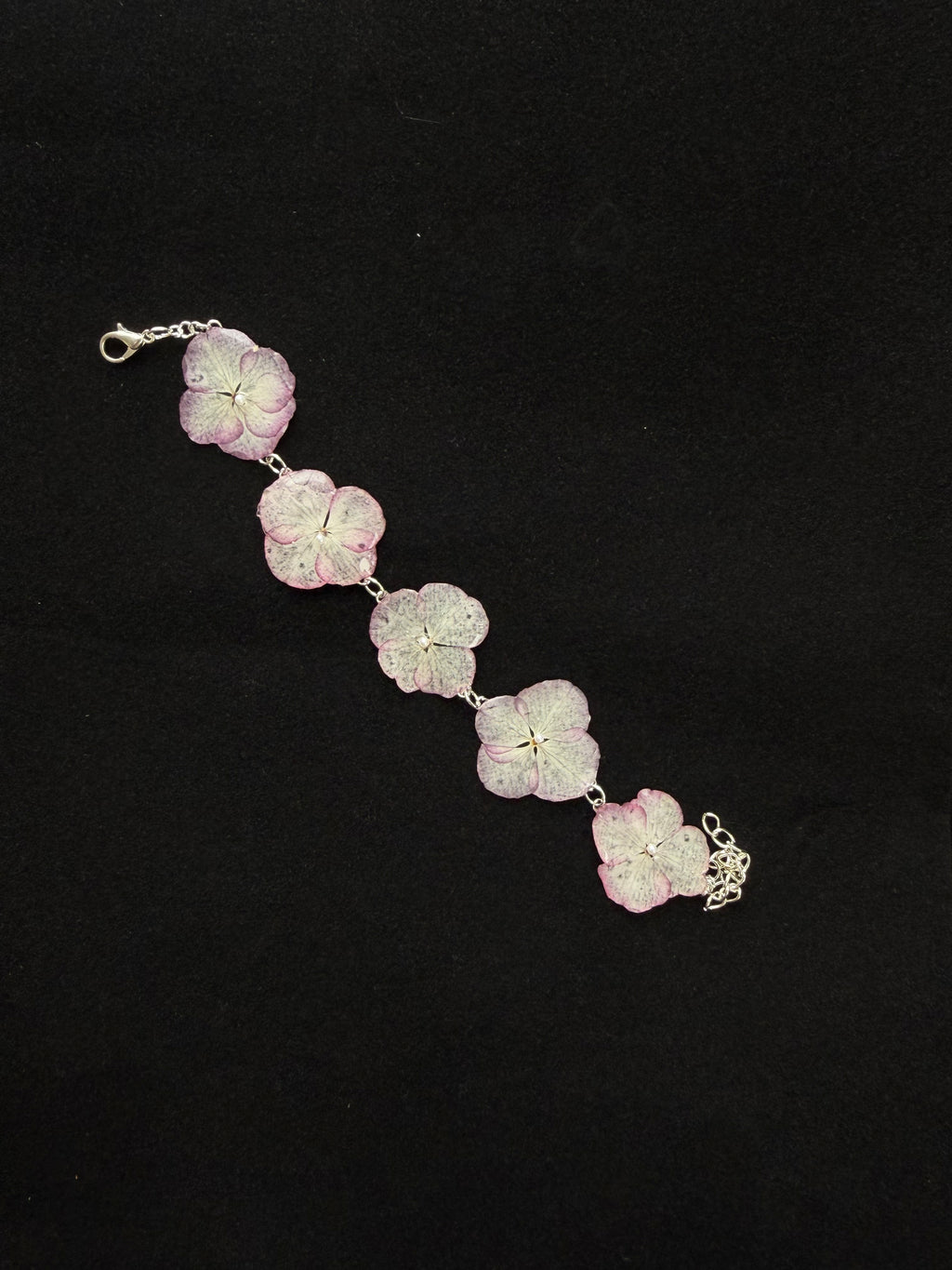 🌸 Pink Hydrangea Bracelet